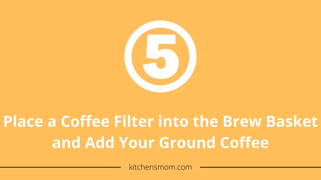 coffee filter brew basket and ground coffee