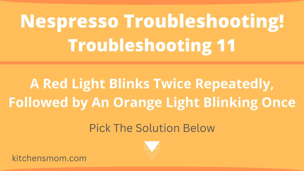 A Red Light Blinks Twice Repeatedly, Followed by An Orange Light Blinking Once