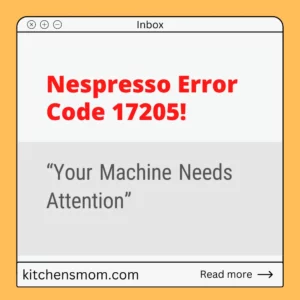 Nespresso Error Code 17205