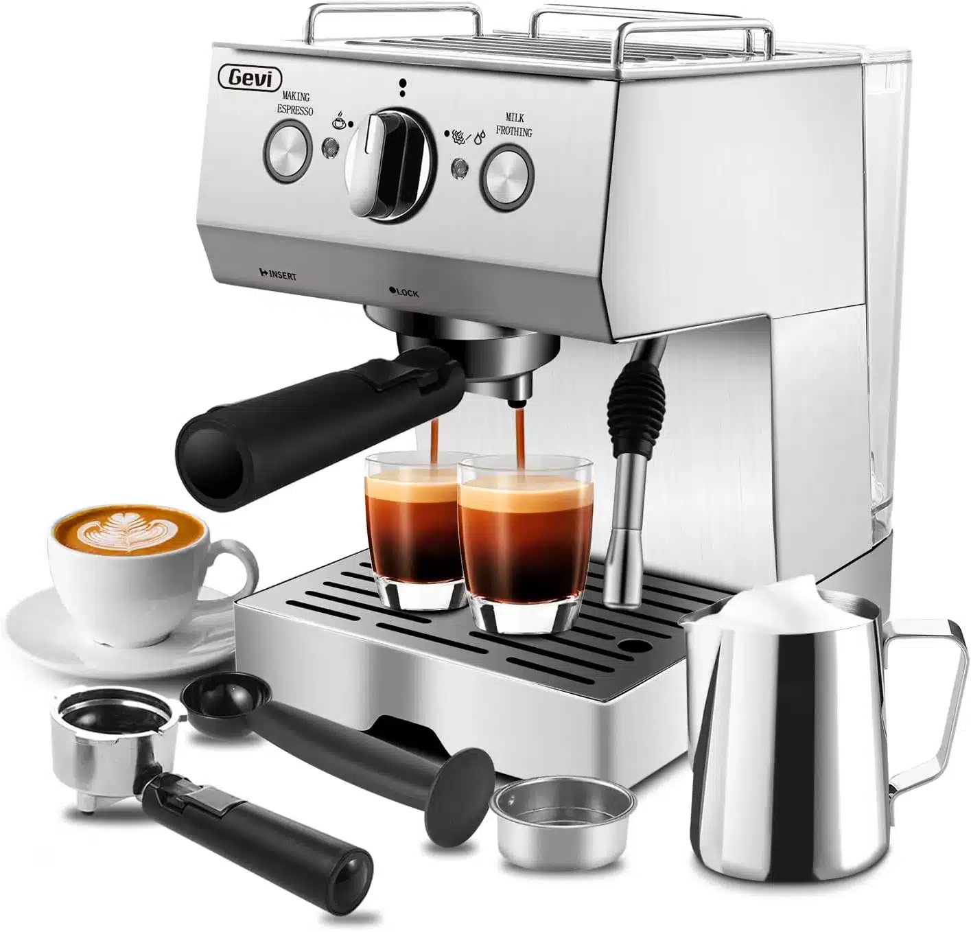 Gevi GECME003D-U Model 15 Bar Espresso Coffee Maker Machine